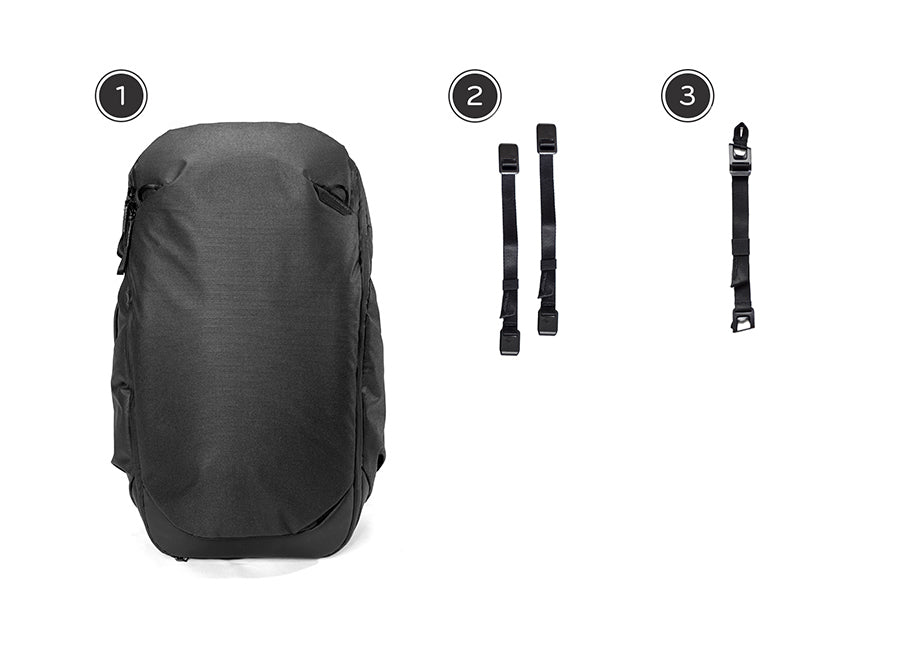 Black 30L Travel Backpack